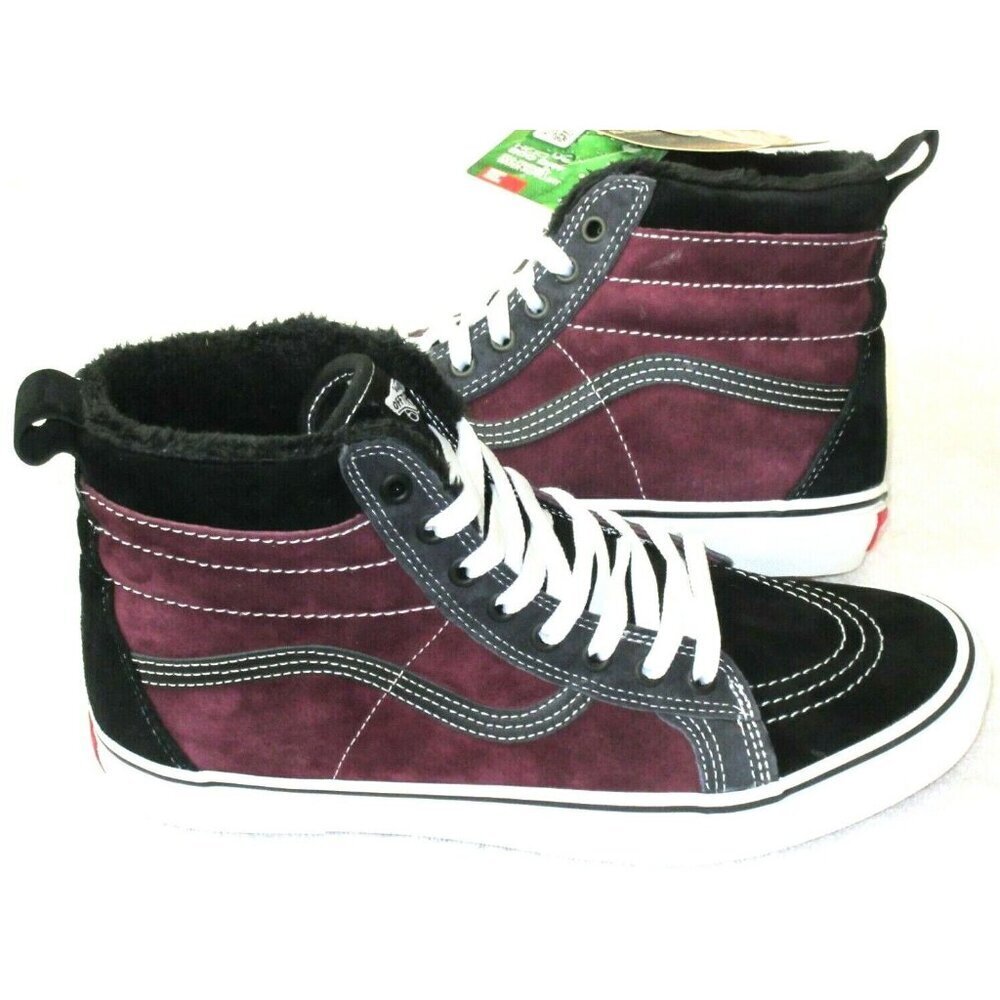 Vans Men's Sk8-Hi MTE All Weather Suede Boots Black Port Royale Size 8 NIB